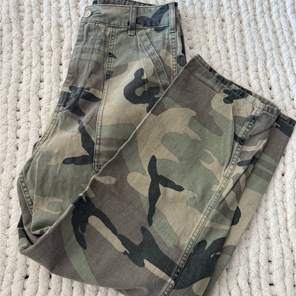 Topshop Pants - Topshop Camouflage Capri Cargo Pants
